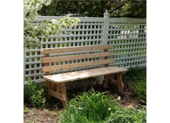 Creekvine Designs Cedar 4-Ft Backed Bench