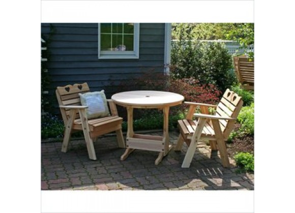 Creekvine Designs Cedar Country Hearts Bistro Set