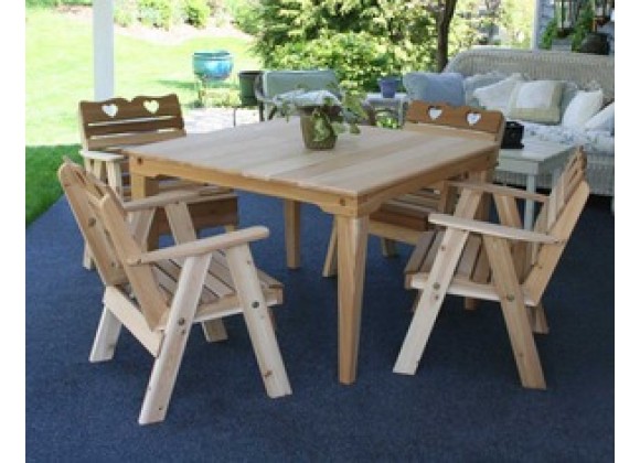 Creekvine Designs Cedar Country Hearts Dining Set
