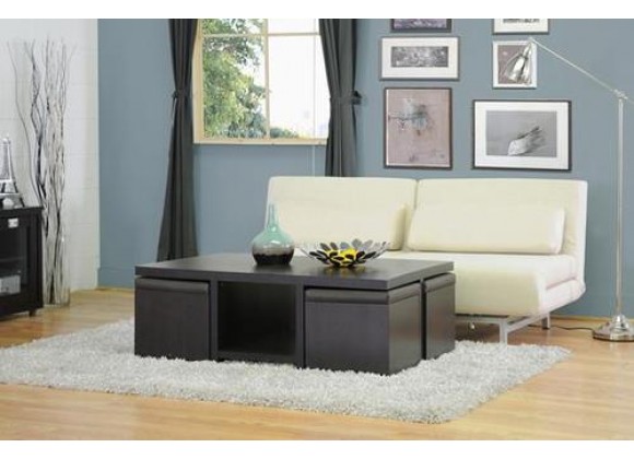 Baxton Studio Prescott Modern Table and Stool Set