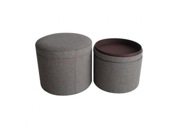 Screen Gems Mandalay Tweed Storage Ottoman