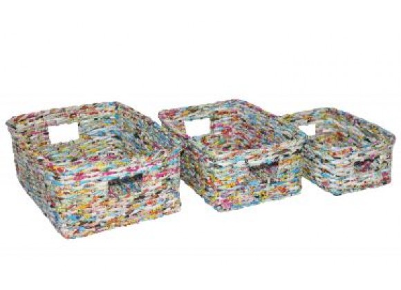 Screen Gems Recycled Wastebin - Set of 3