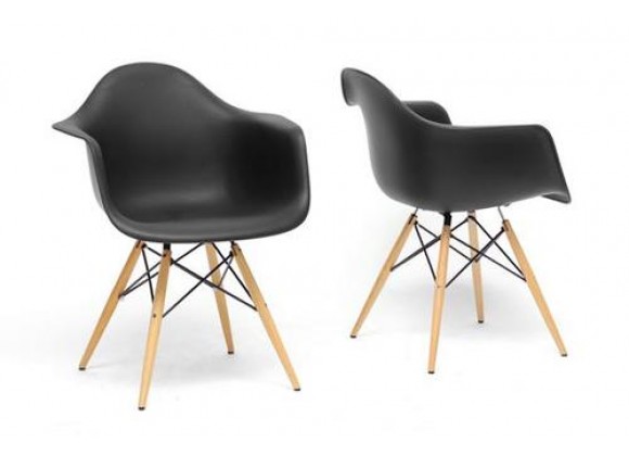 Baxton Studio Pascal Plastic Mid-Century Shell Chair