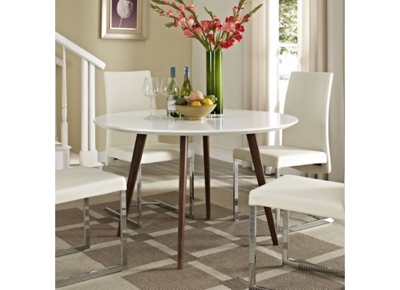 Modway Canvas Dining Table in White