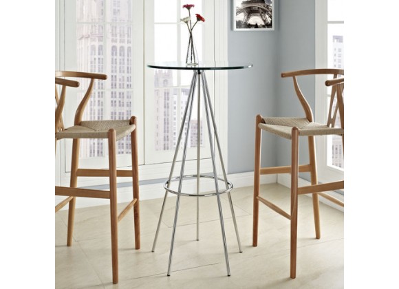 Modway Sync Bar Table in Clear