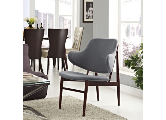 Modway Cherish Lounge Chair in Dark Gray