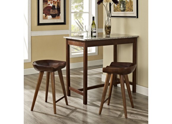 Modway Stellar Stool in Walnut