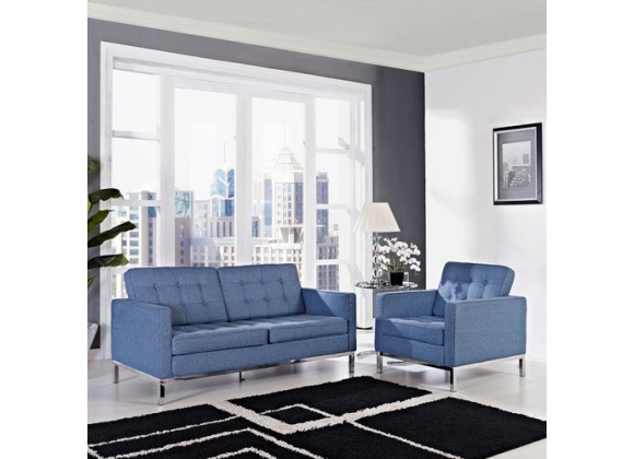 Modway Loft Armchair and Loveseat 2 Piece Set