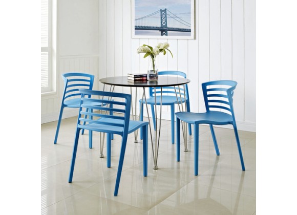 Modway Curvy Dining Chairs Set of 4