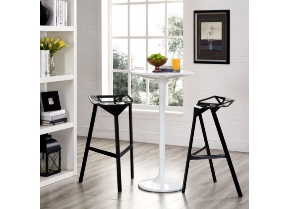 Modway Launch Stacking Bar Stool Set of 2