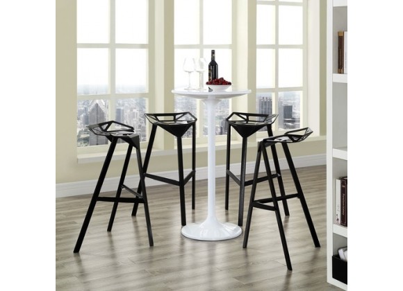 Modway Launch Stacking Bar Stool Set of 4