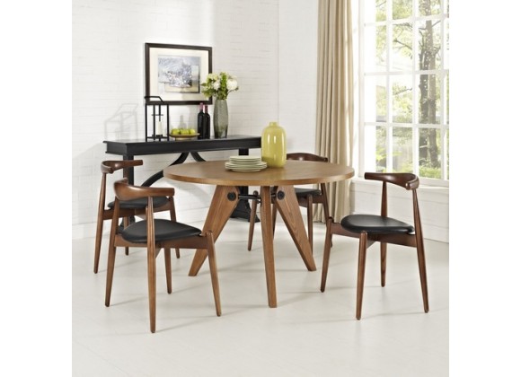 Modway Stalwart Dining Chairs and Table Set of 5
