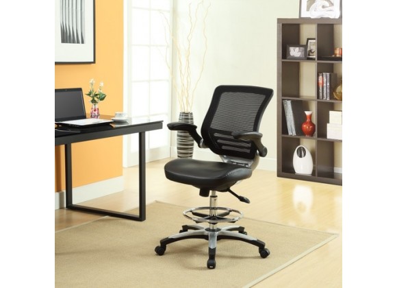 Modway Edge Drafting Chair in Black