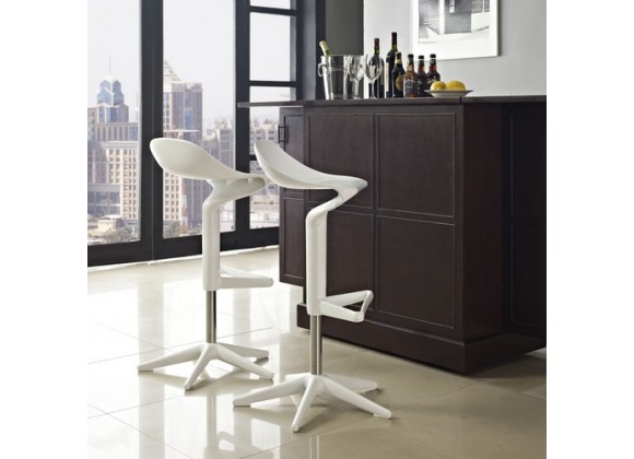 Modway Flare Bar Stool in White
