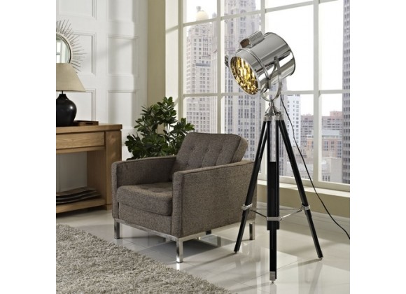 Modway Beacon Floor Lamp in Black