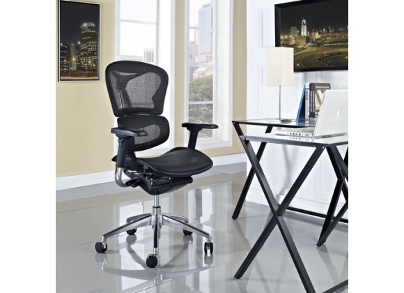 Modway Lift Mid Back Office Chair in Black