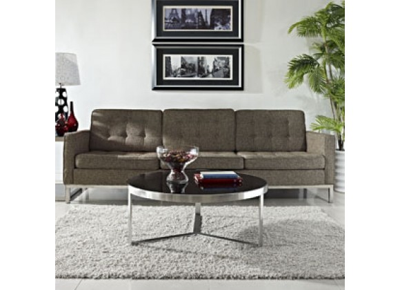 Modway Disk Coffee Table in Black