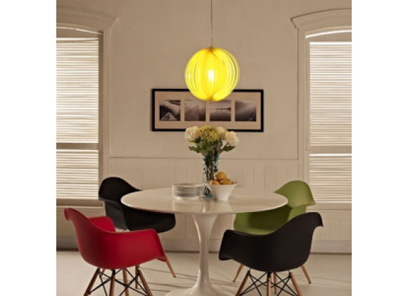 Modway Brush Acrylic Pendant Light in Yellow