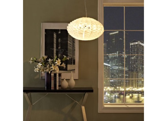 Modway Shine Pendant Light in White