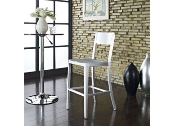 Modway Milan Counter Stool in Silver