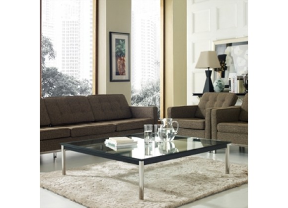 Modway Charles Square Coffee Table in Black