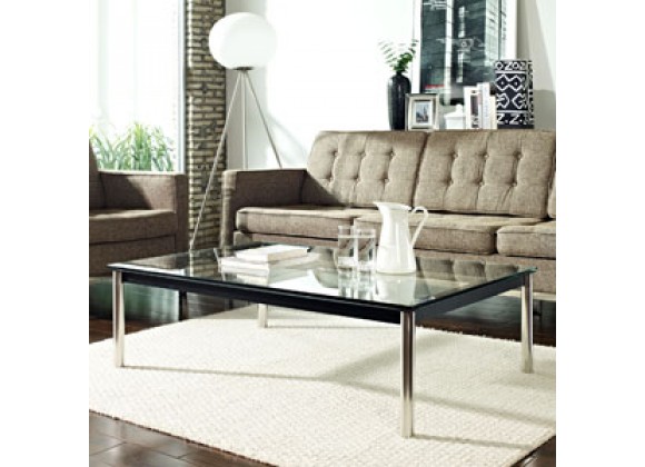 Modway Charles Rectangle Coffee Table in Black