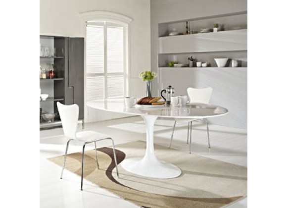 Modway Lippa 78" Dining Table in White