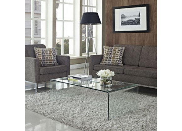 Modway Transparent Coffee Table in Clear