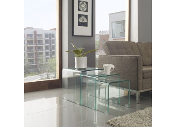 Modway Cascade Coffee Table in Clear