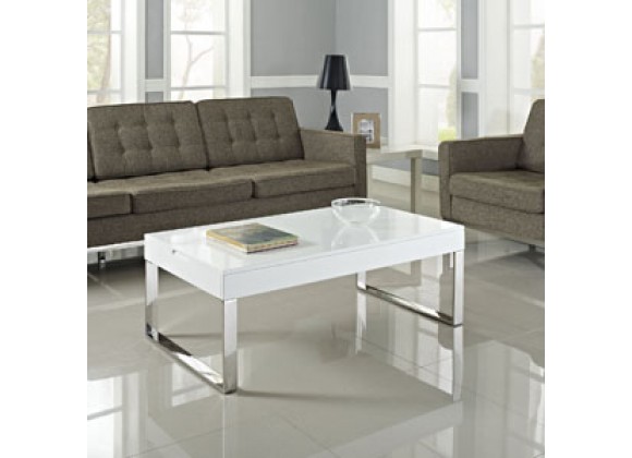Modway Gloss Coffee Table in White