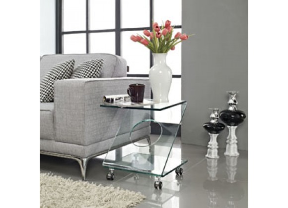 Modway Z Side Table in Clear