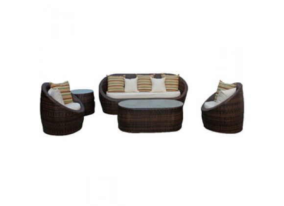 Modway YuAnne 5 Piece Sofa Set in Brown - On SALE!