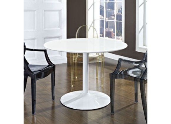 Modway Revolve Dining Table in White