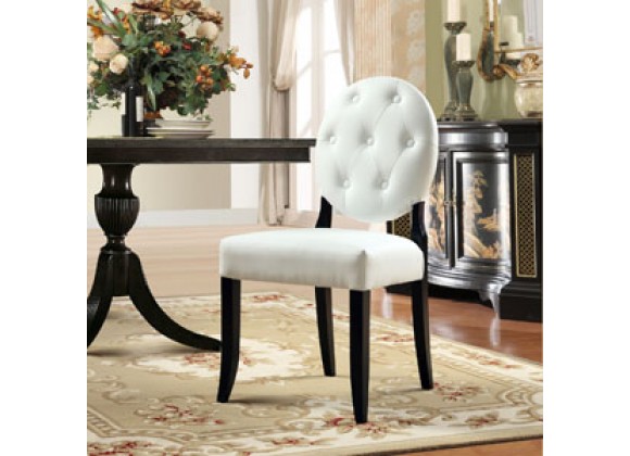 Modway Button Dining Chairs Set of 2 in White