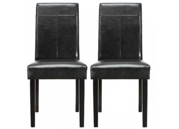 Modway Compass Dining Chairs Set of 2 in Black