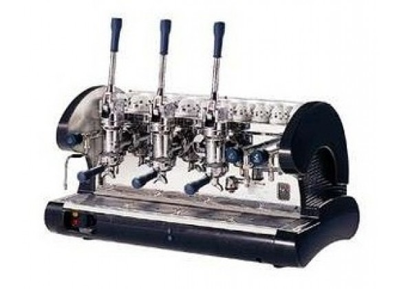 La Pavoni BAR Espresso Machine 3 Group Lever - Black/Red