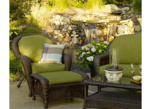 Outdoor Greatroom Company Balsam Outdoor Furniture Collection - Ottoman - Lifestyle
