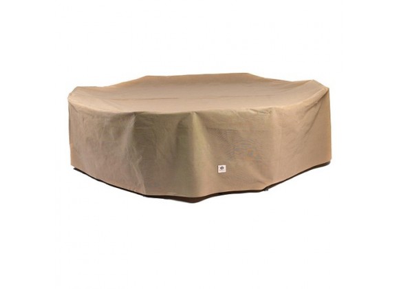 Duck Covers Essential 127"L Rectangle/Oval Patio Table W/ Chairs Cover