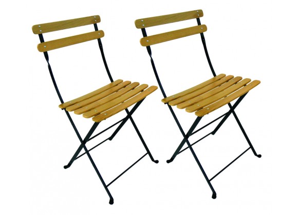 French Café Bistro Folding Side Chair - set of 2 