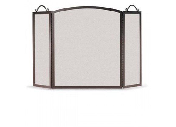 Fireside America Napa Forge Traditional Arch 3 Panel Screen - Black