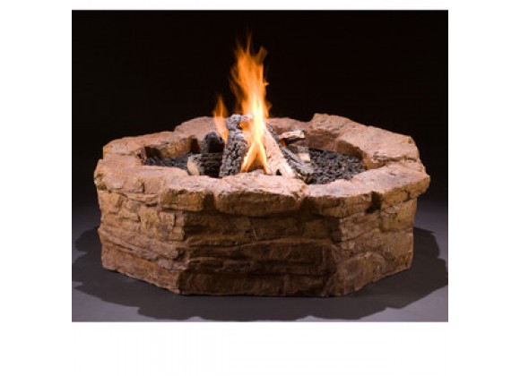 Fireside America Hargrove Outdoor Gas Fire Pit Kit - Sandstone