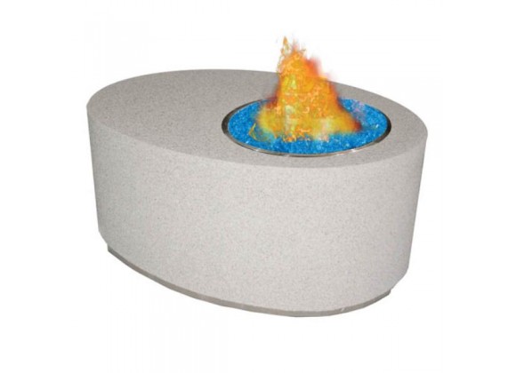 Fireside America Oval Gas Fire Pit For Fire Glass Gems - LP