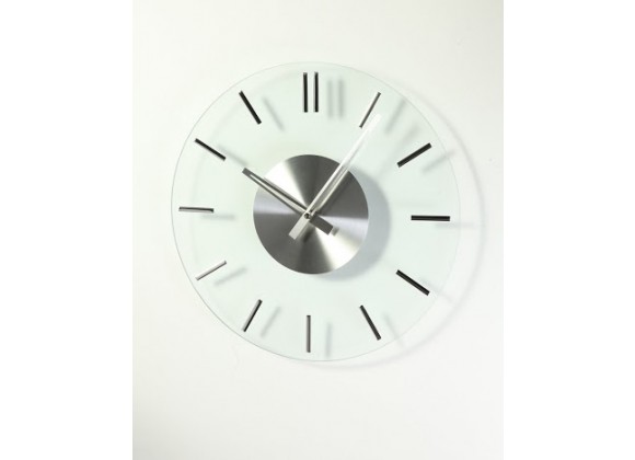 Stilnovo George Nelson Mid Century Silver Glass Clock