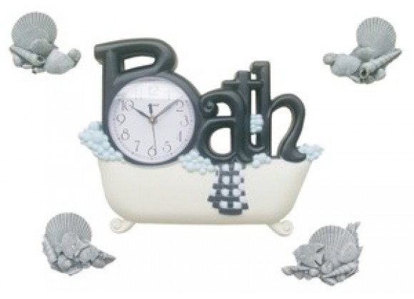 Stilnovo The Bath Clock with Four Shells - Black/White