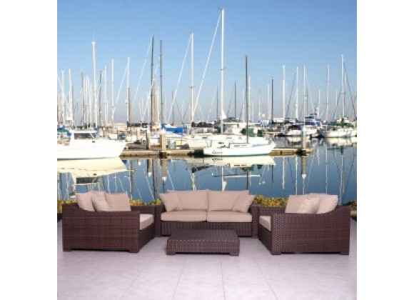 International Home Miami Atlantic Oxford Deep Deluxe Seating Set