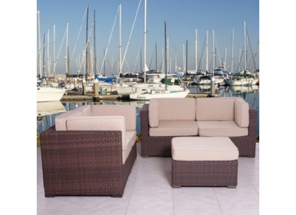 International Home Miami Atlantic Nice Sectional Deluxe Six Piece Set