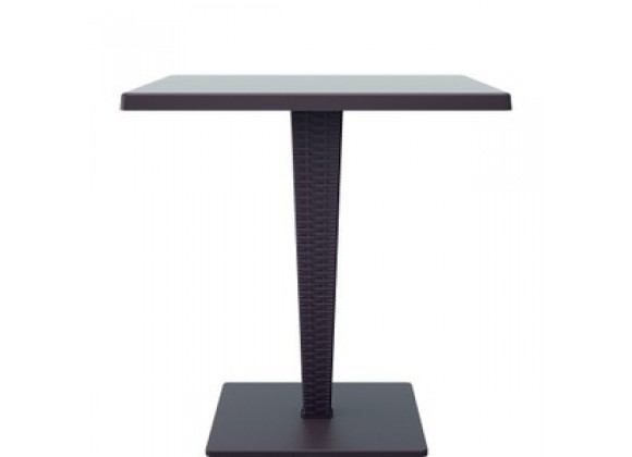 Riva Werzalit Top Square Dining Table Brown 27.5 inch - Front