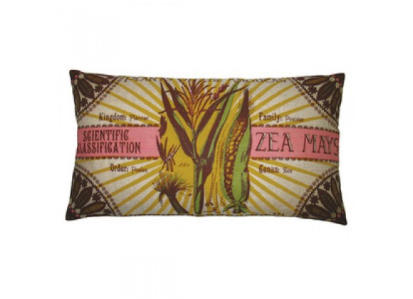 Koko Company Botanica 15" x 27" Linen Pillow with Zea Mays Print