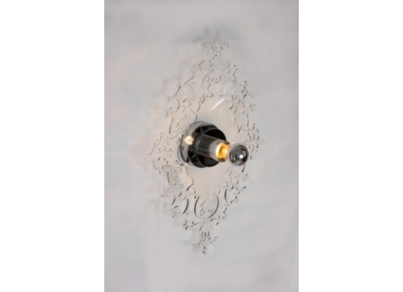 Stilnovo Large Acrylic Baroque Reflection Sconce-Clear