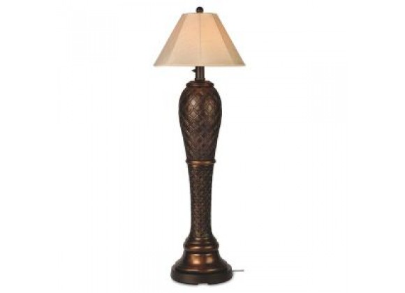 Patio Concepts Monterey 60" Outdoor Floor Lamp with Antique Beige Linen Sunbrella Shade